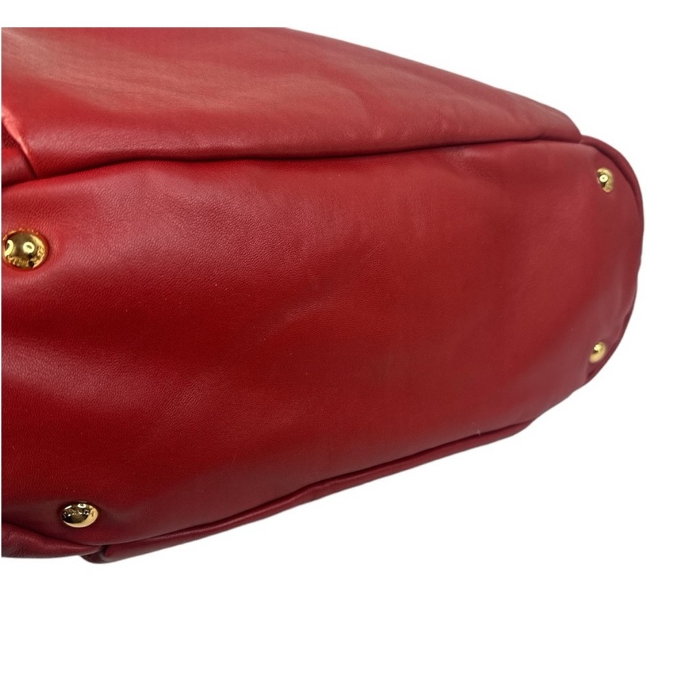 Prada Red Bow Leather Shoulder Bag - Picture 11 of 16